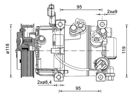 Mahle Original Airco compressor ACP 1463 000P