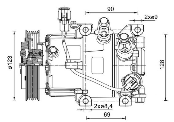 Mahle Original Airco compressor ACP 1465 000P
