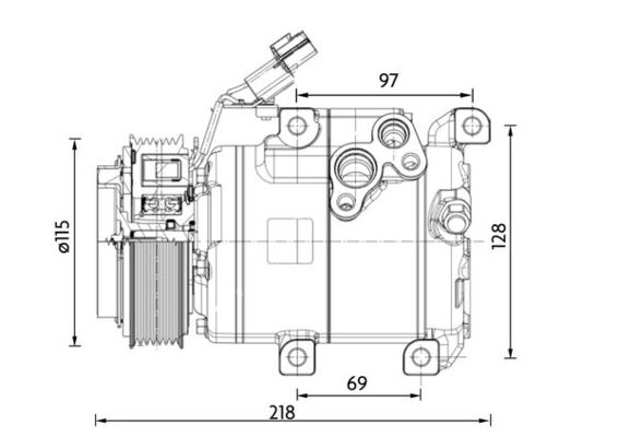 Mahle Original Airco compressor ACP 1467 000P