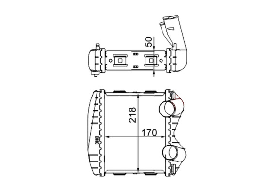 Mahle Original Interkoeler CI 46 000S