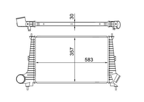 Mahle Original Interkoeler CI 300 000S