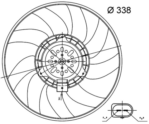 Mahle Original Ventilatorwiel-motorkoeling CFF 33 000S