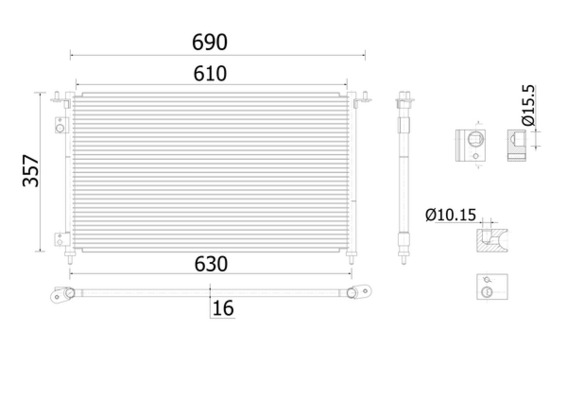 Mahle Original Airco condensor AC 909 000S