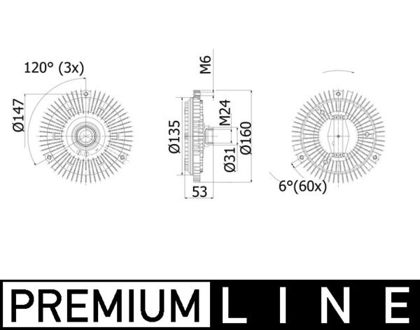 Mahle Original Visco-koppeling CFC 79 001P