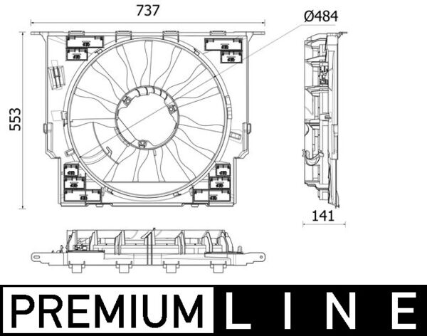 Mahle Original Ventilatorwiel-motorkoeling CFF 534 000P