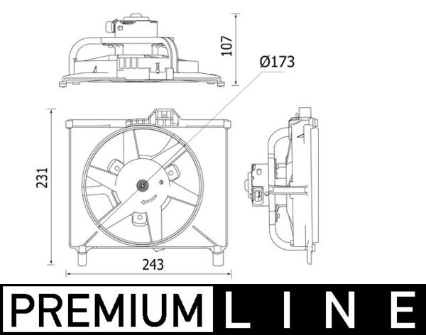 Mahle Original Ventilatorwiel-motorkoeling CFF 541 000P