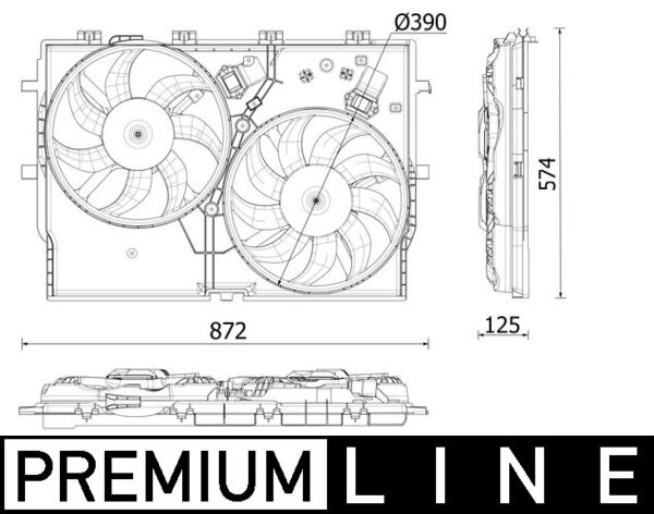 Mahle Original Ventilatorwiel-motorkoeling CFF 550 000P