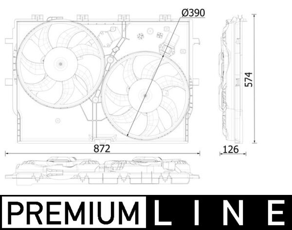 Mahle Original Ventilatorwiel-motorkoeling CFF 551 000P