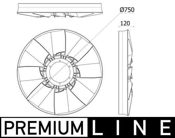 Mahle Original Ventilatorwiel-motorkoeling CFW 94 000P