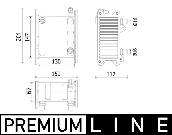 Mahle Original Interkoeler CI 224 000P