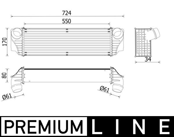 Mahle Original Interkoeler CI 228 000P