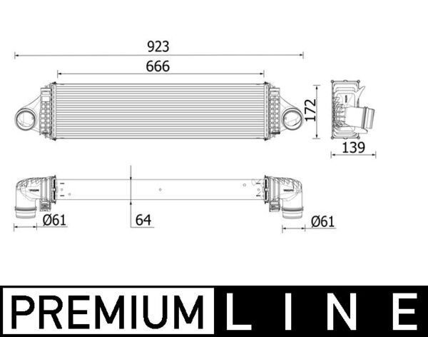 Mahle Original Interkoeler CI 550 000P