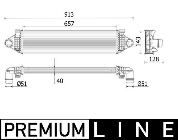 Mahle Original Interkoeler CI 551 000P