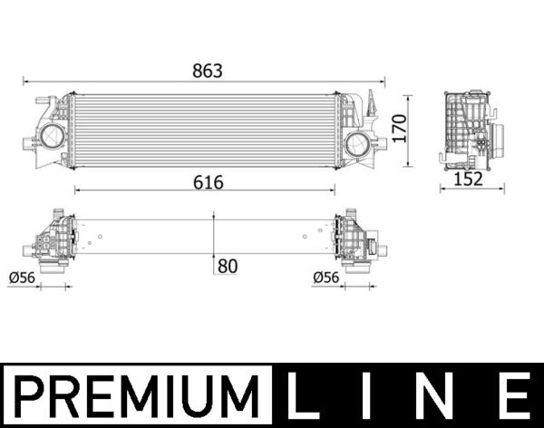 Mahle Original Interkoeler CI 554 000P