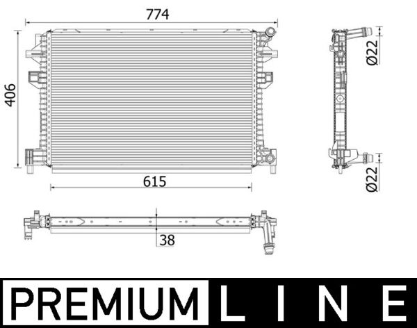 Mahle Original Interkoeler CIR 30 000P