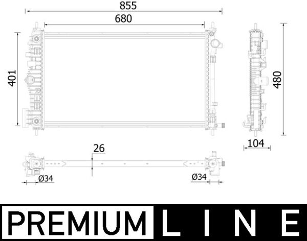 Mahle Original Radiateur CR 2225 000P