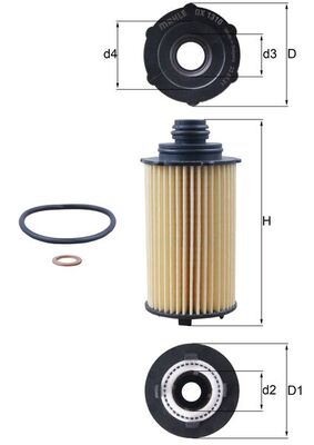 Mahle Original Oliefilter OX 1310D