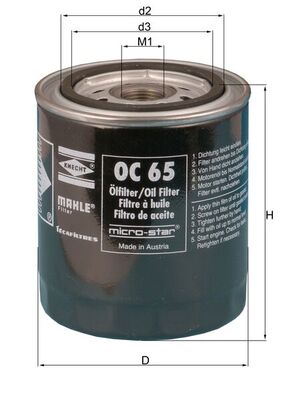 Mahle Original Oliefilter OC 65