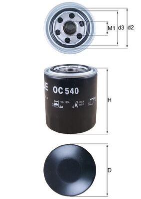 Mahle Original Oliefilter OC 540