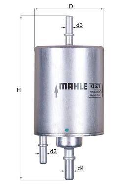 Mahle Original Brandstoffilter KL 571