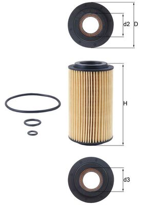 Mahle Original Oliefilter OX 153D3