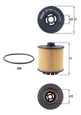 Mahle Original Oliefilter OX 1312D