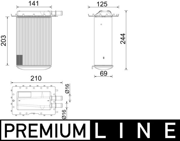 Mahle Original Interkoeler CI 642 000P