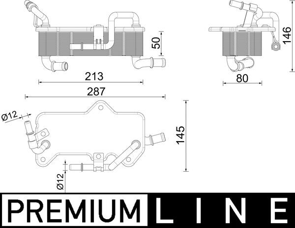 Mahle Original Oliekoeler motorolie CLC 285 000P