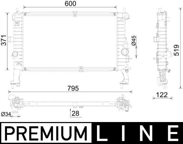 Mahle Original Radiateur CR 2588 000P