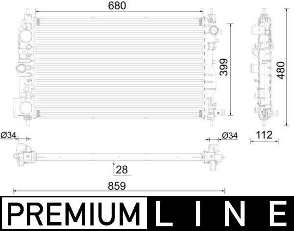 Mahle Original Radiateur CR 2594 000P