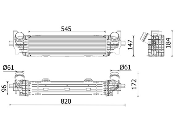 Mahle Original Interkoeler CI 660 000P