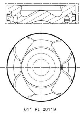 Mahle Original Zuiger 011 PI 00119 001