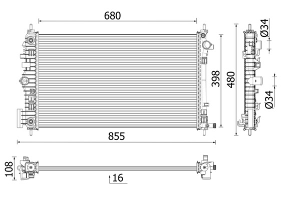 Mahle Original Radiateur CR 2698 000P