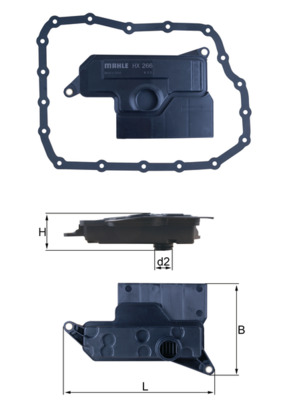 Mahle Original Filter/oliezeef automaatbak HX 266D