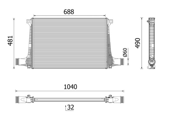 Mahle Original Interkoeler CI 711 000P