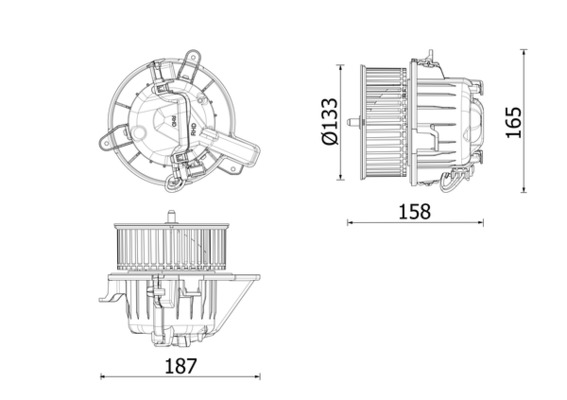 Mahle Original Kachelventilator AB 331 000P