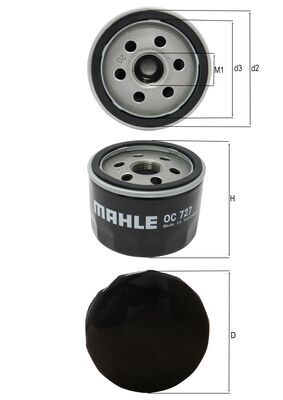 Mahle Original Oliefilter OC 727