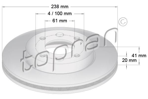 Topran Remschijven 700 176