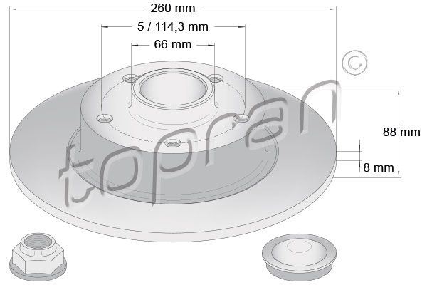 Topran Remschijven 701 160