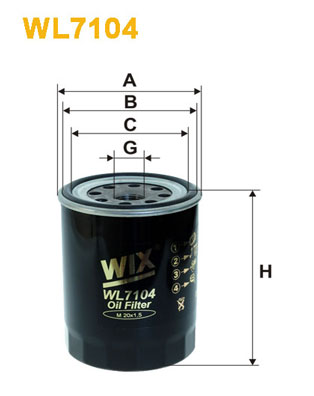 Wix Filters Oliefilter WL7104