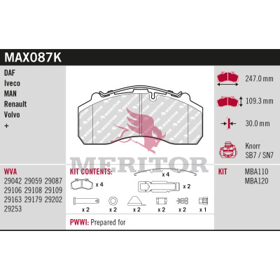 Meritor Remblokset MAX087K