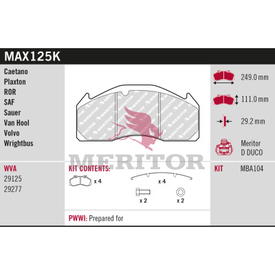 Meritor Remblokset MAX125K