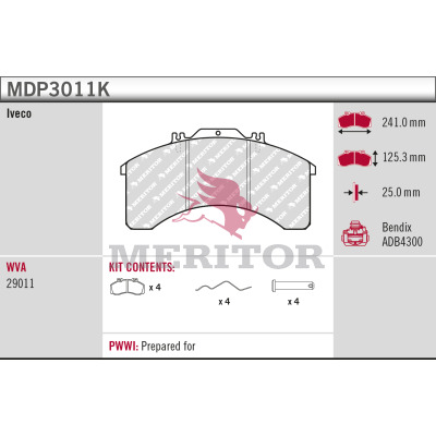 Meritor Remblokset MDP3011K