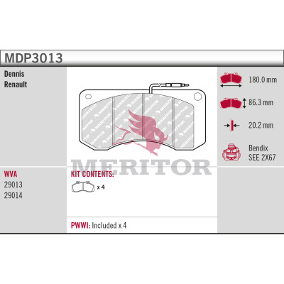 Meritor Remblokset MDP3013