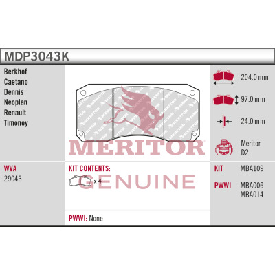 Meritor Remblokset MDP3043K