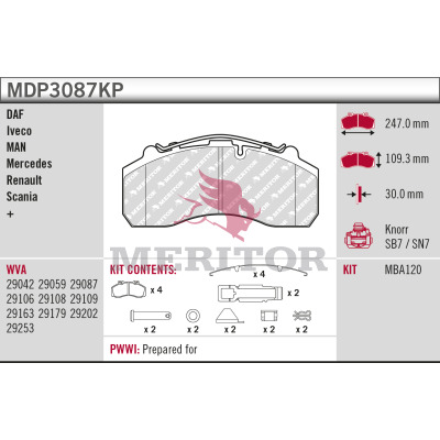 Meritor Remblokset MDP3087KP
