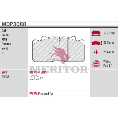 Meritor Remblokset MDP3088