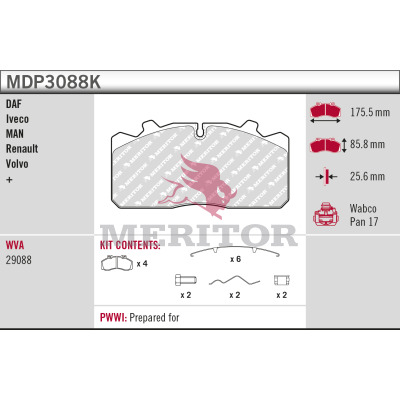 Meritor Remblokset MDP3088K