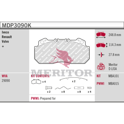 Meritor Remblokset MDP3090K