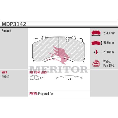 Meritor Remblokset MDP3142